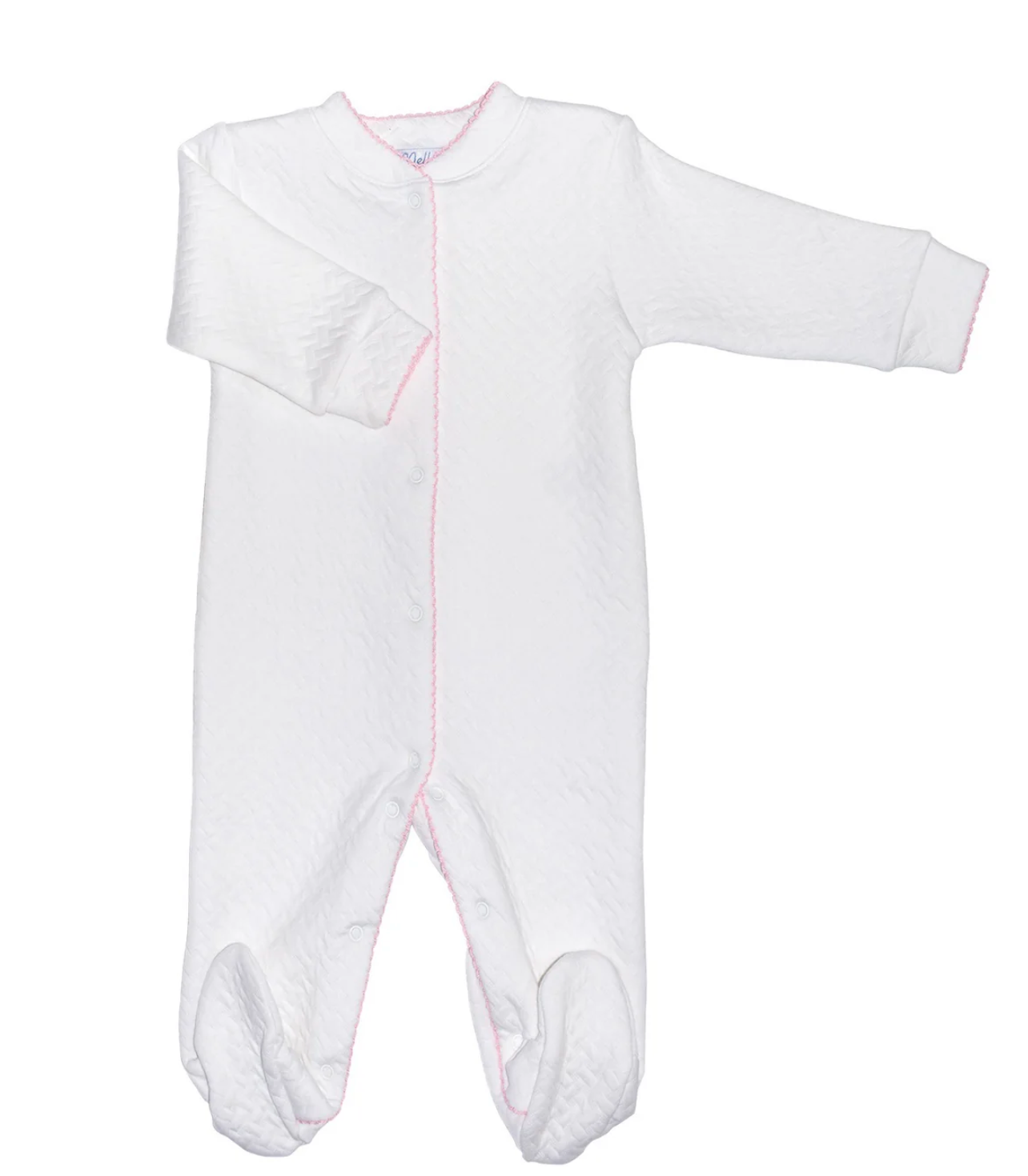 Basket Weave Baby Footie-Pink (Infant)