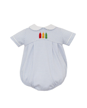 Blue Stripe Crayon Boy Bubble (Infant)