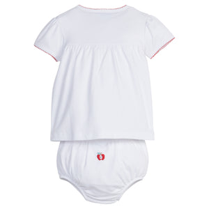 Apple Embroidered Layette Knit Set (Infant)