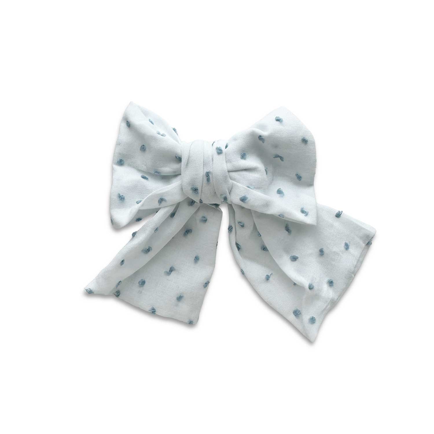 Duo Swiss Dot Cotton Sailor Bow