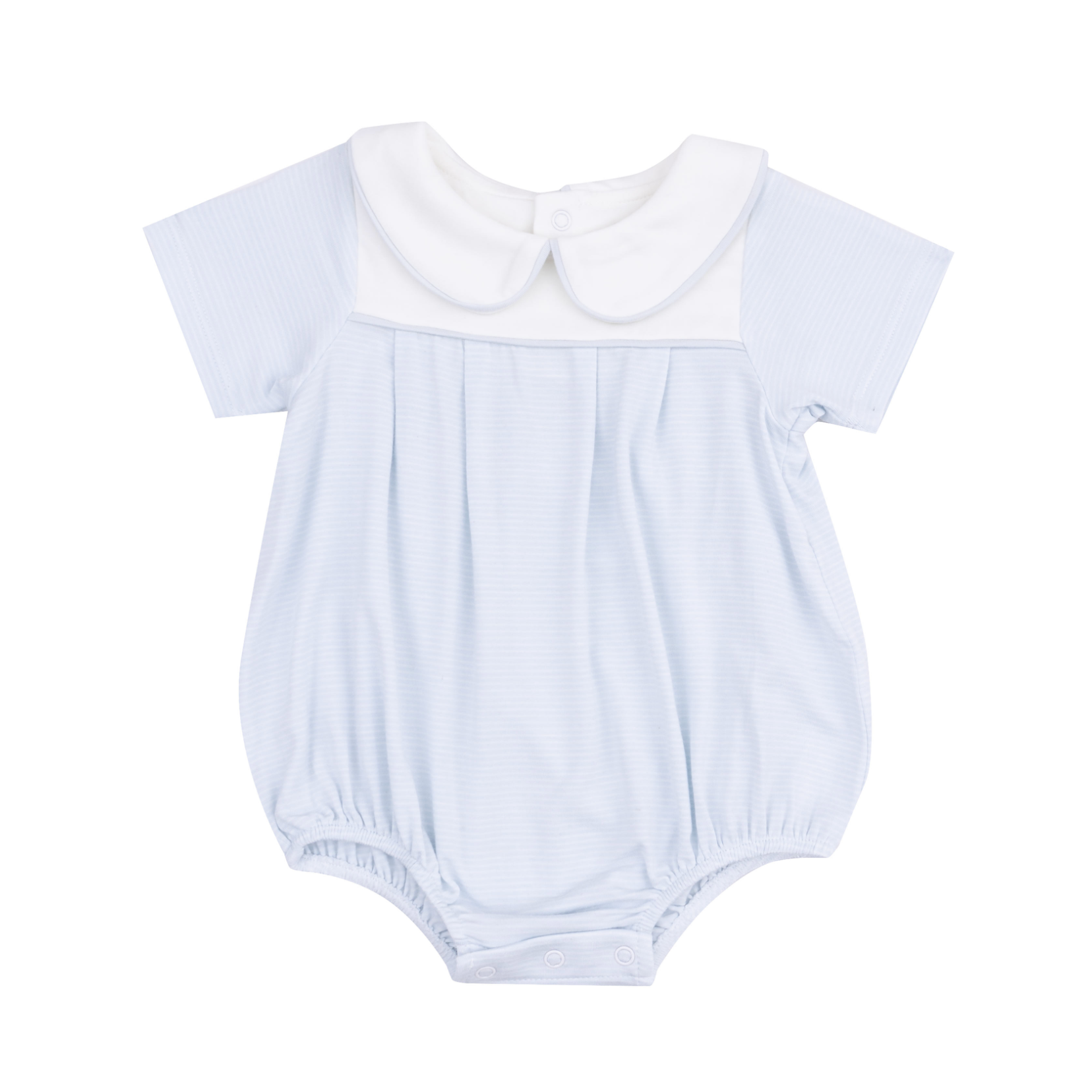 Stripe Classic Blue Classic Box Pleat Bubble (Baby)