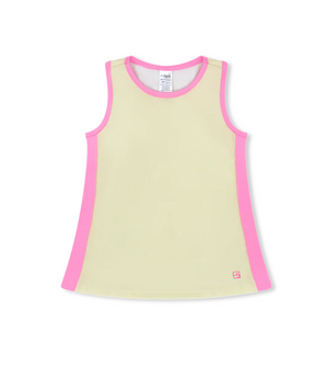 Nicole Tank Sunshine Yellow with Pink Sides (Big Kid)