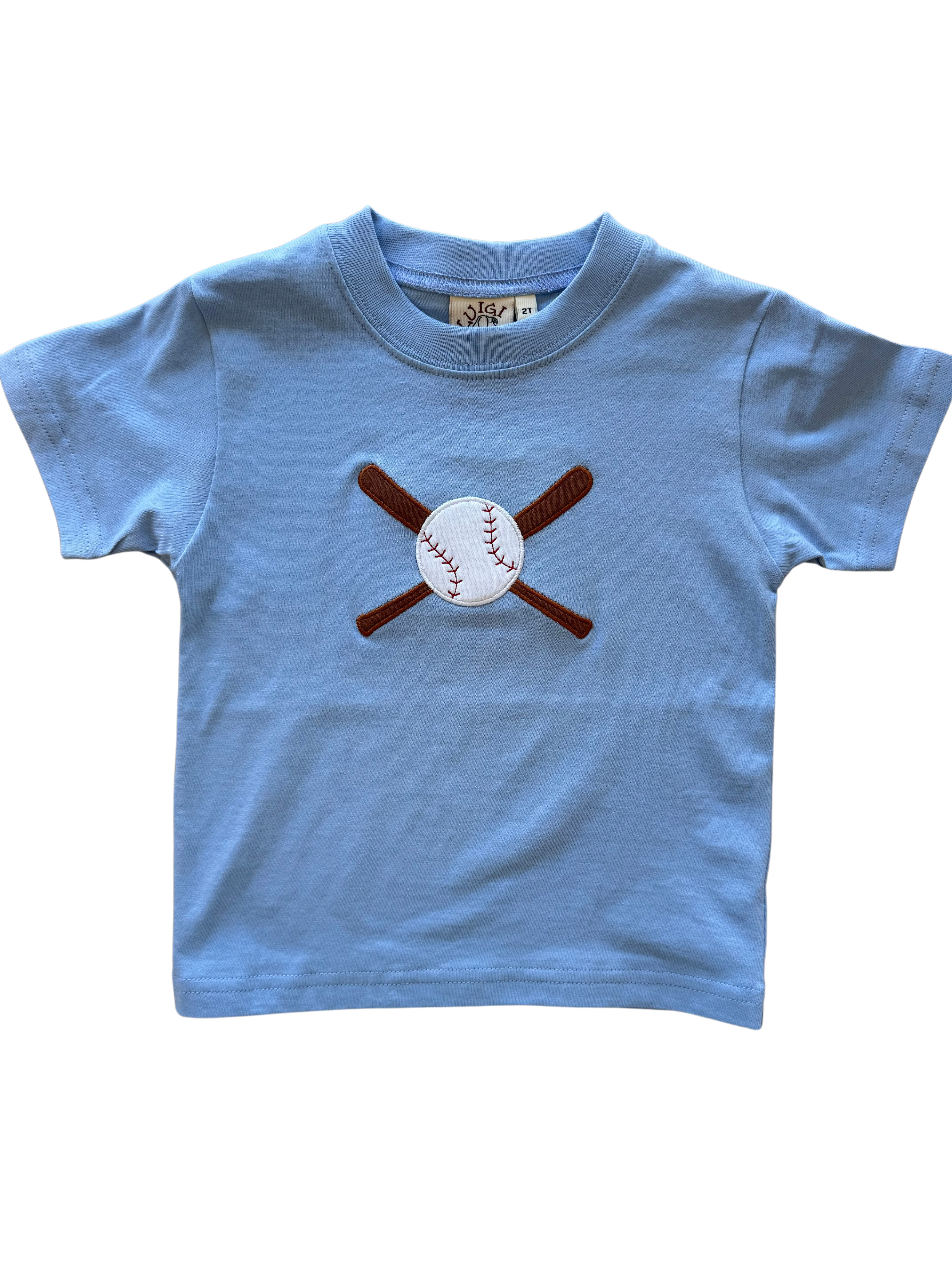 Baseball & Bat Sky Blue Top (Toddler)