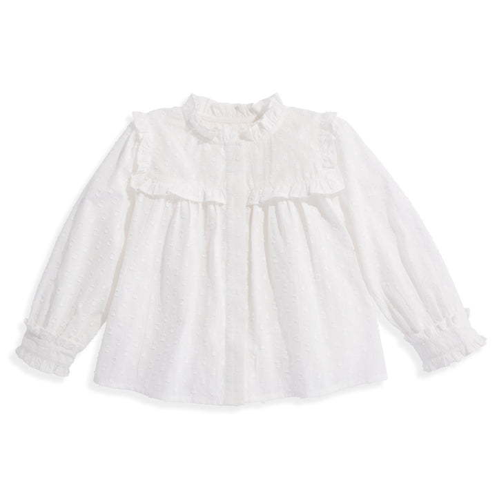 Peasant Top-Ivory Swiss Dot