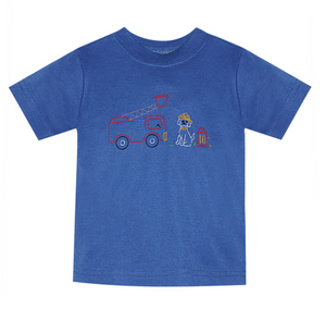 Dog with Firetruck Houston Shirt (Toddler)