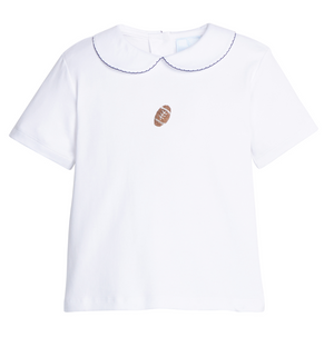 Football Crochet Peter Pan Collar Shirt
