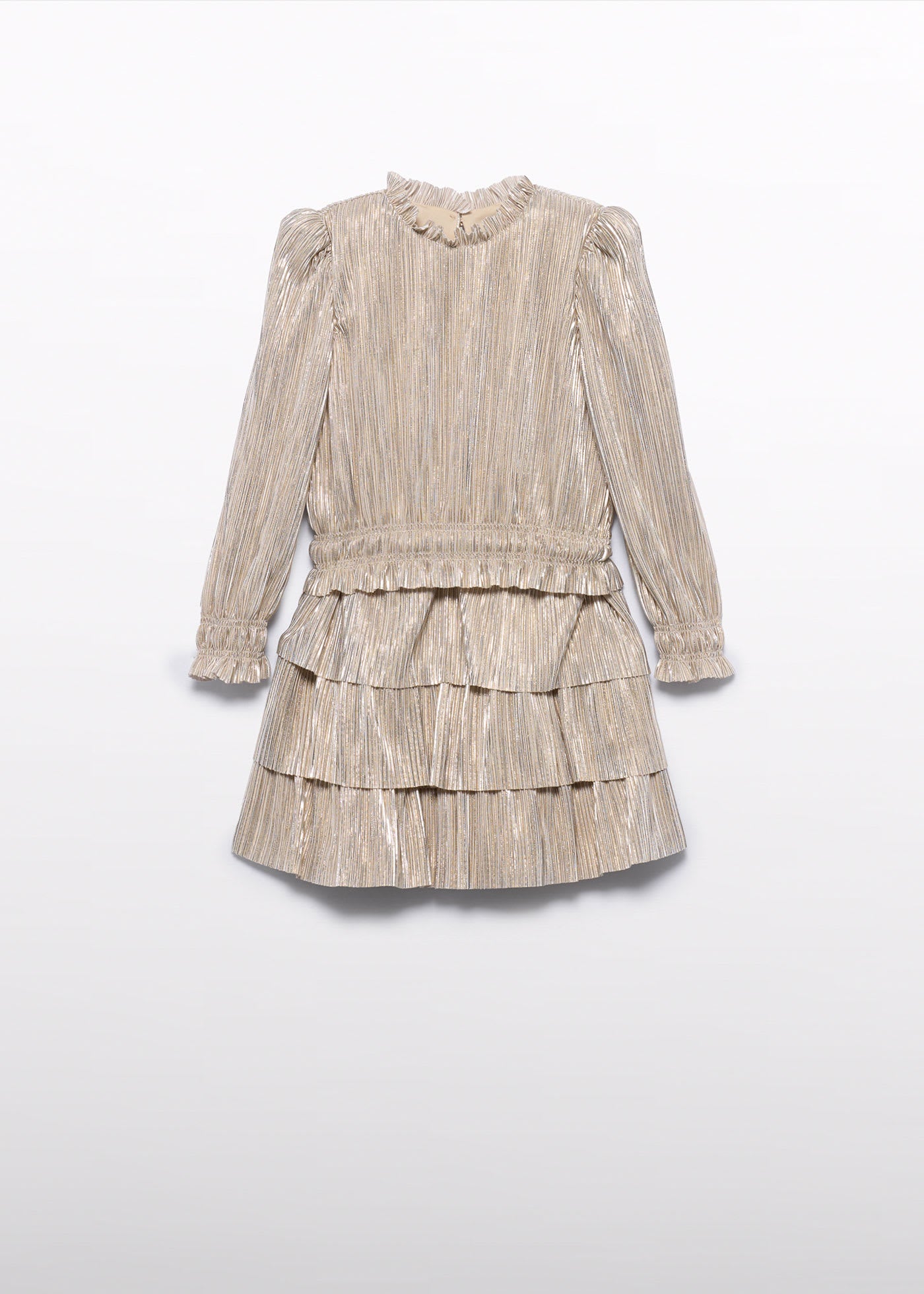 Gold Pleated Skirt Set