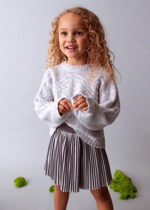 Silver Pleated Skirt