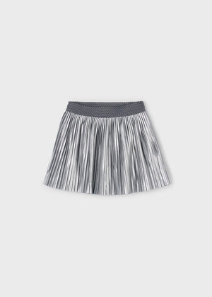 Silver Pleated Skirt