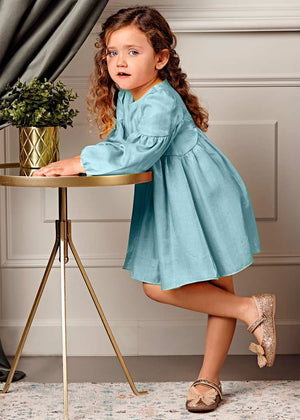 Teal Satin Dress