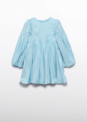 Teal Satin Dress