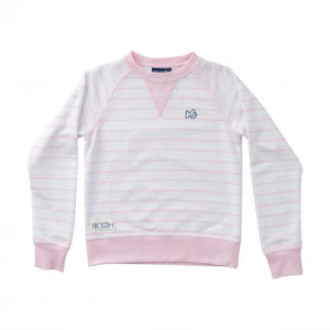 Pink Stripe Girls Crew Control Sweatshirt