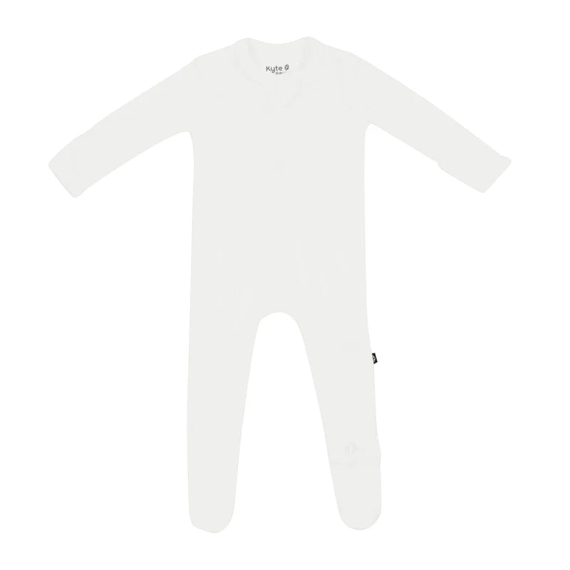 Cloud Ribbed Zipper Footie