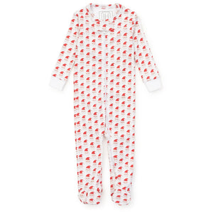 Whimsical Santa Parker Zipper Footie