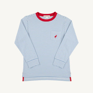 Barrington Blue Stripe LS Carter Crewneck