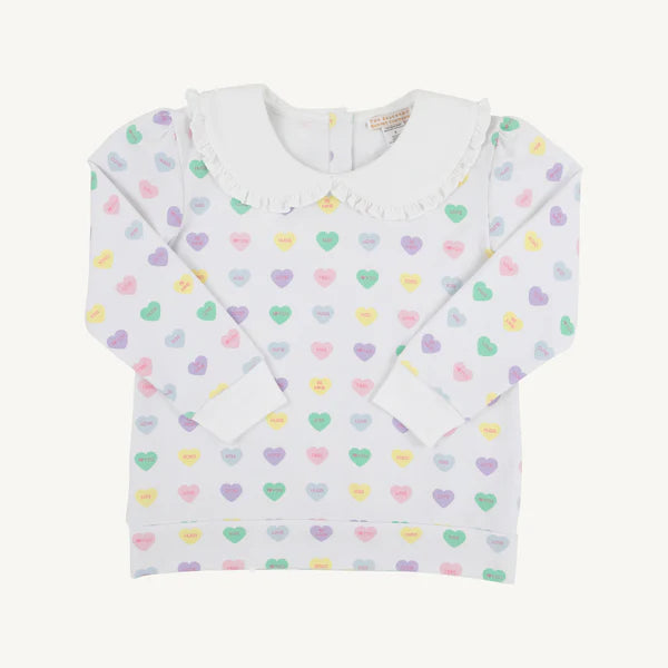 We Heart You Maude's Ruffle Cassidy Comfy Crewneck