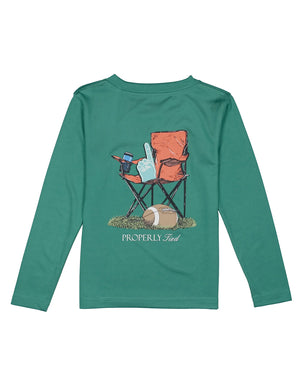 Teal Sidelines LS Performance Tee