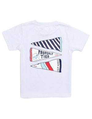 White SS Americana Pennant Tee