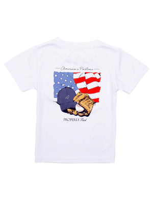 White SS Performance America's Past Time Tee