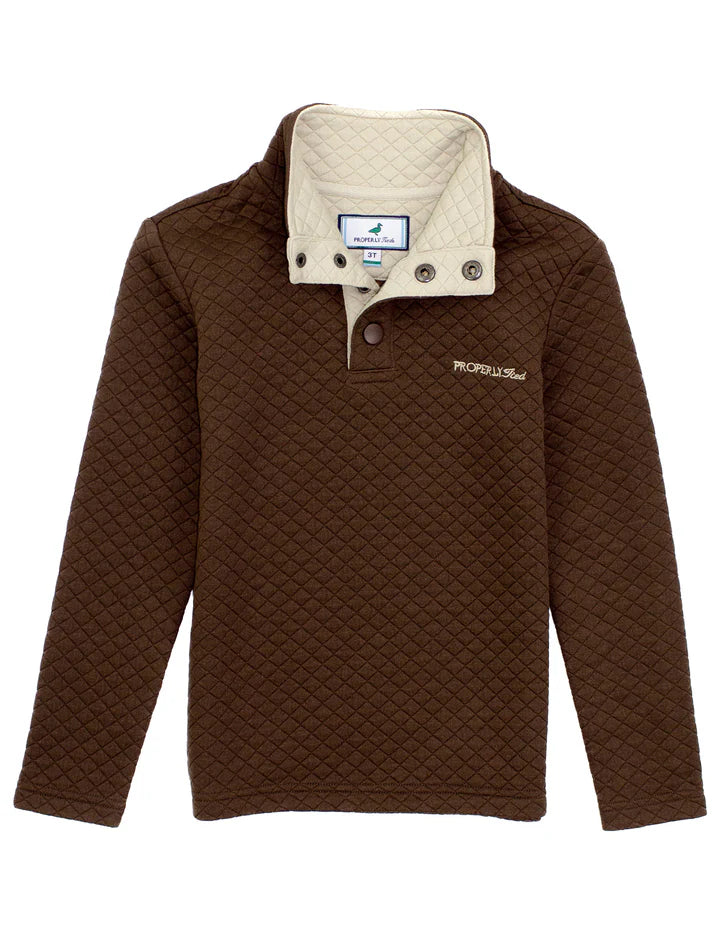 Boys Club Pullover - Brown (Big Kid)