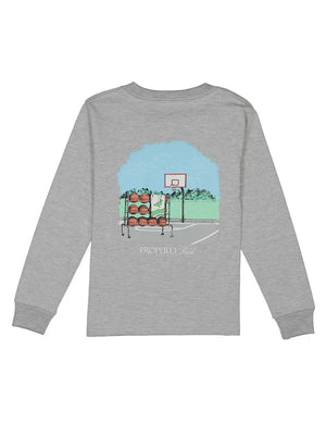 Heather Grey Basketball LS Shirt