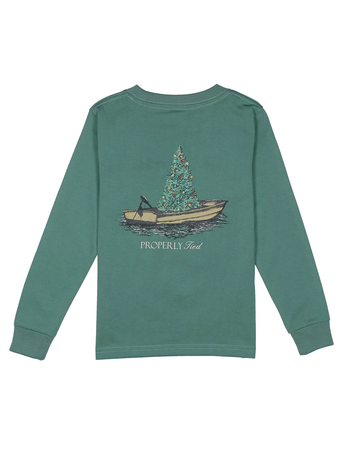 Marine Green Jolly Boat LS Tee