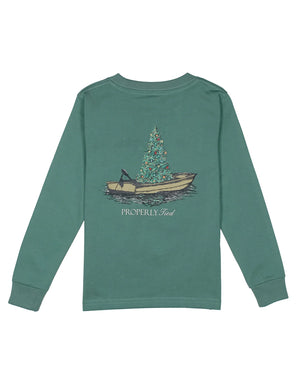 Marine Green Jolly Boat LS Tee