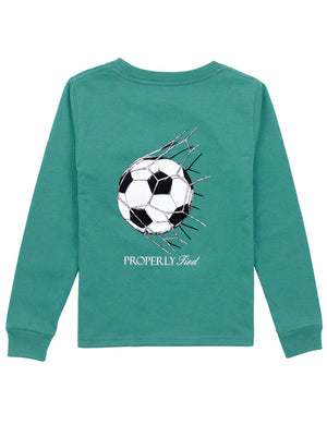 Boys Goal LS - Teal (Big Kid)