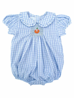 Blue Gingham Margaret Pumpkin Bubble (Baby)