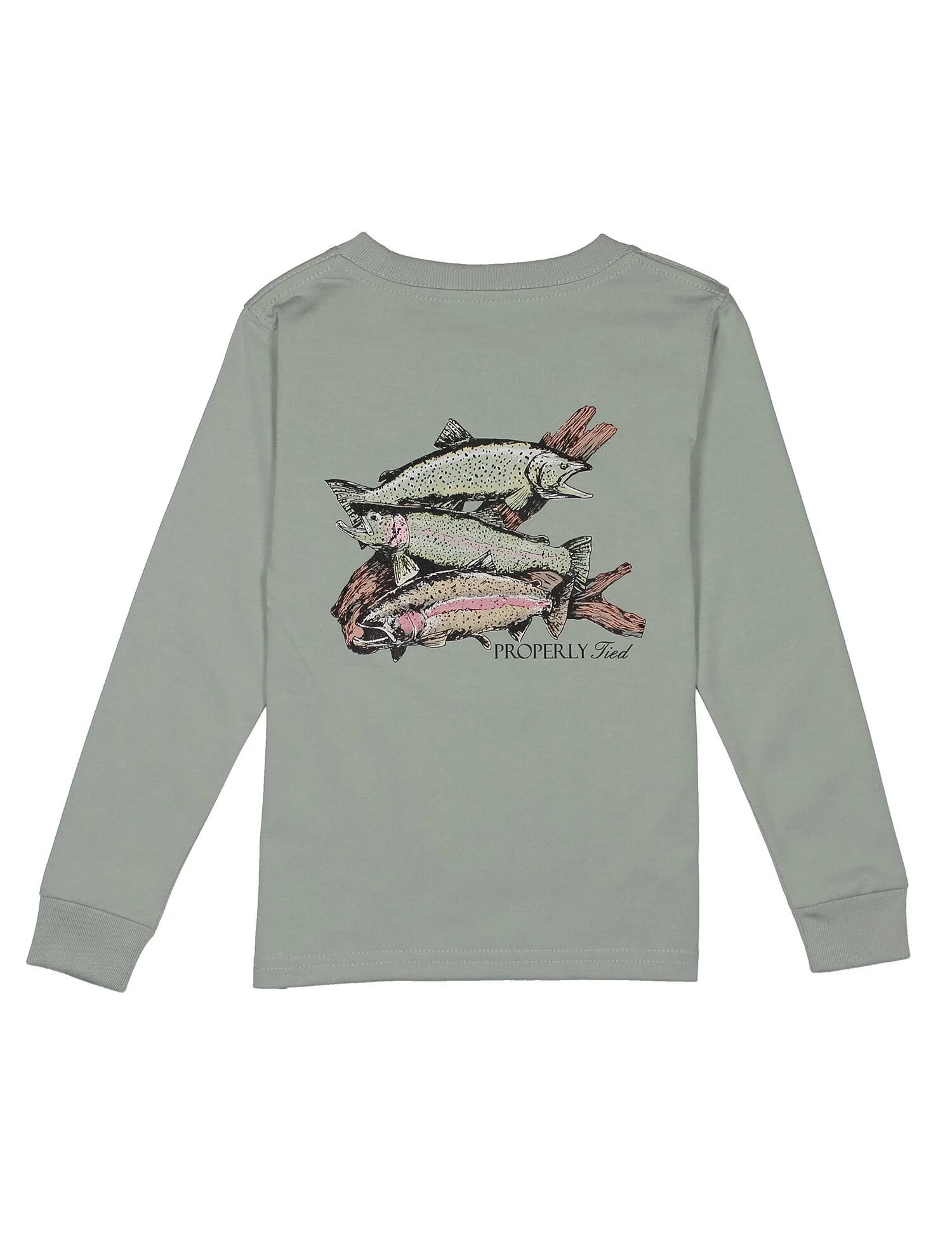 Chrome Grey Trout Trio LS Shirt