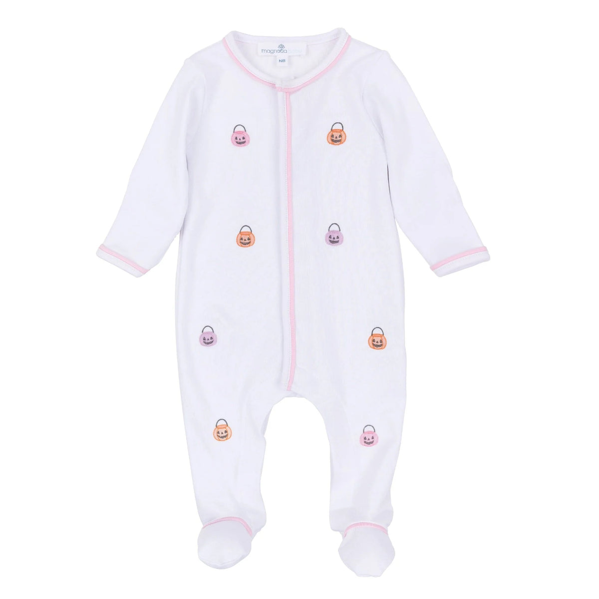 Pink Pumpkin Party Footie