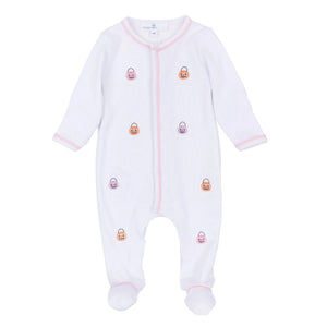 Pink Pumpkin Party Footie