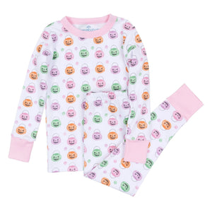 Pink Pumpkin Party Long Pajama
