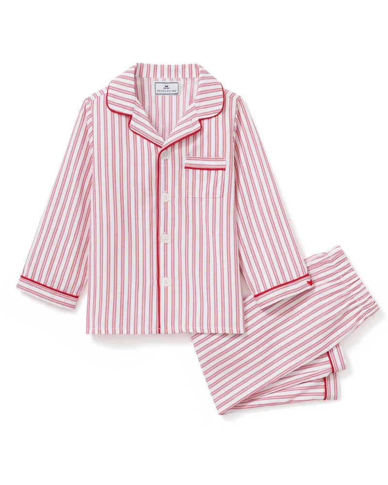 Antique Red Ticking Twill Pajama Set