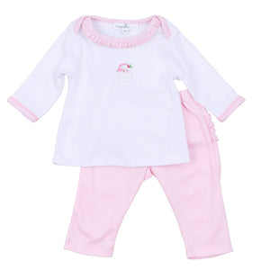 Santa Baby Pink Ruffle Set (Toddler)
