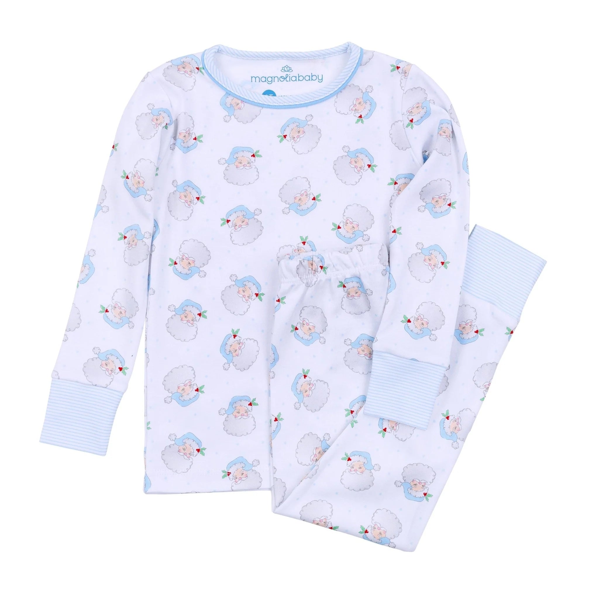 Santa Baby Blue Long Pajama (Toddler)