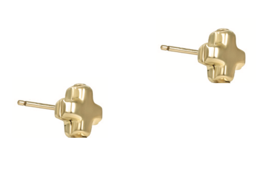 Signature Cross Small Gold Stud