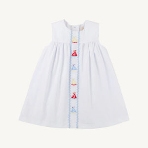 White Sailboat Sleeveless Tabitha's Teachers Pet Dress