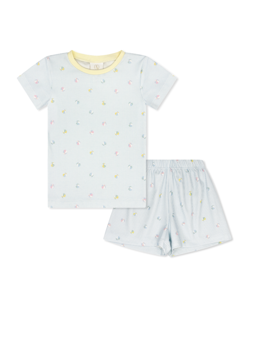 Beach Bounce w/ Yellow Welting Landon Short Set