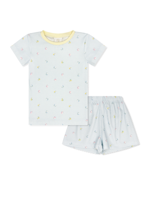 Beach Bounce w/ Yellow Welting Landon Short Set