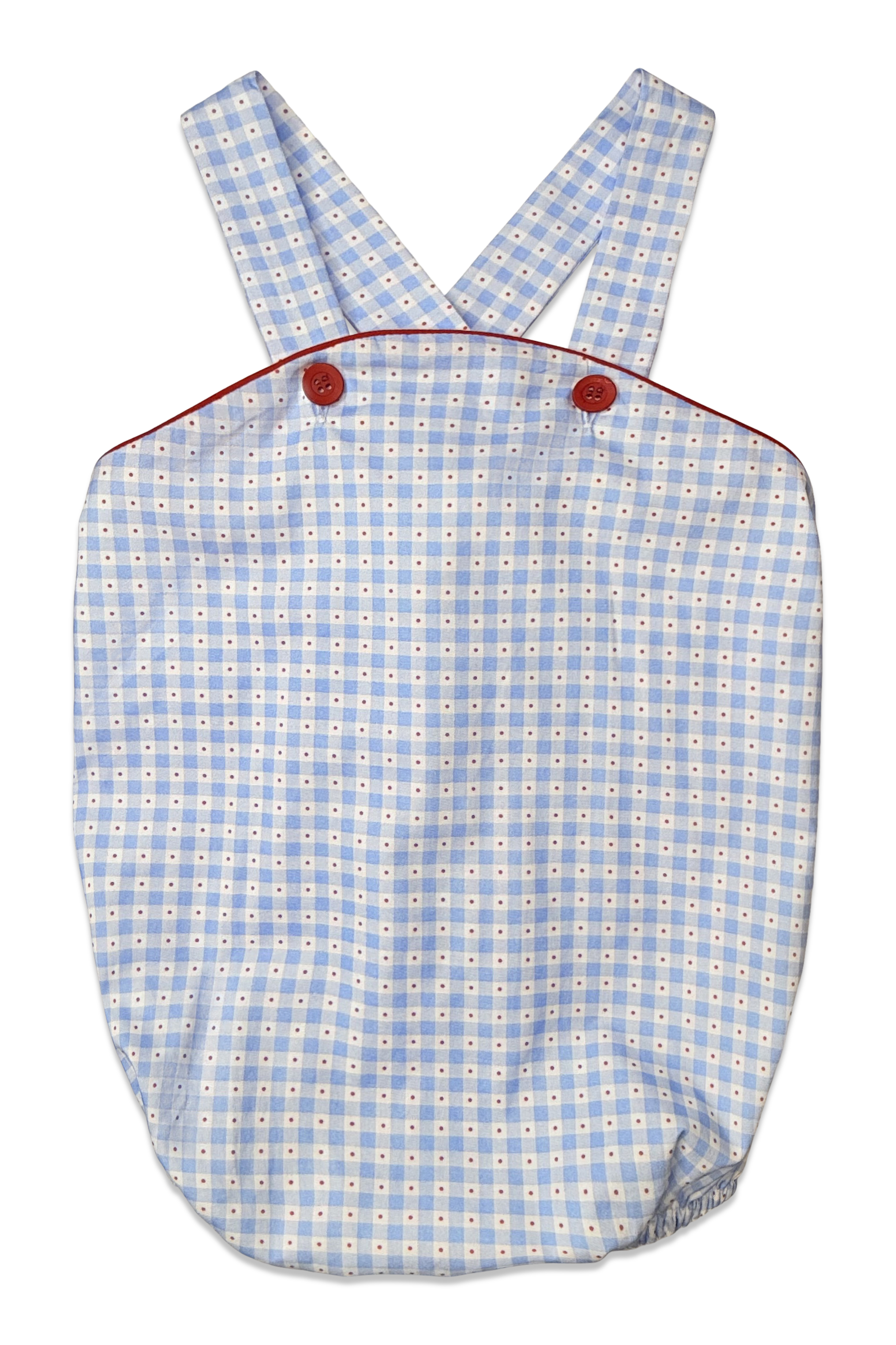 Patriotic Plaid Cross Back Bubble