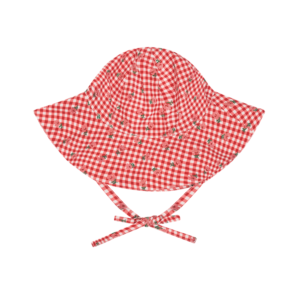 Baby Floral Gingham Sun Hat