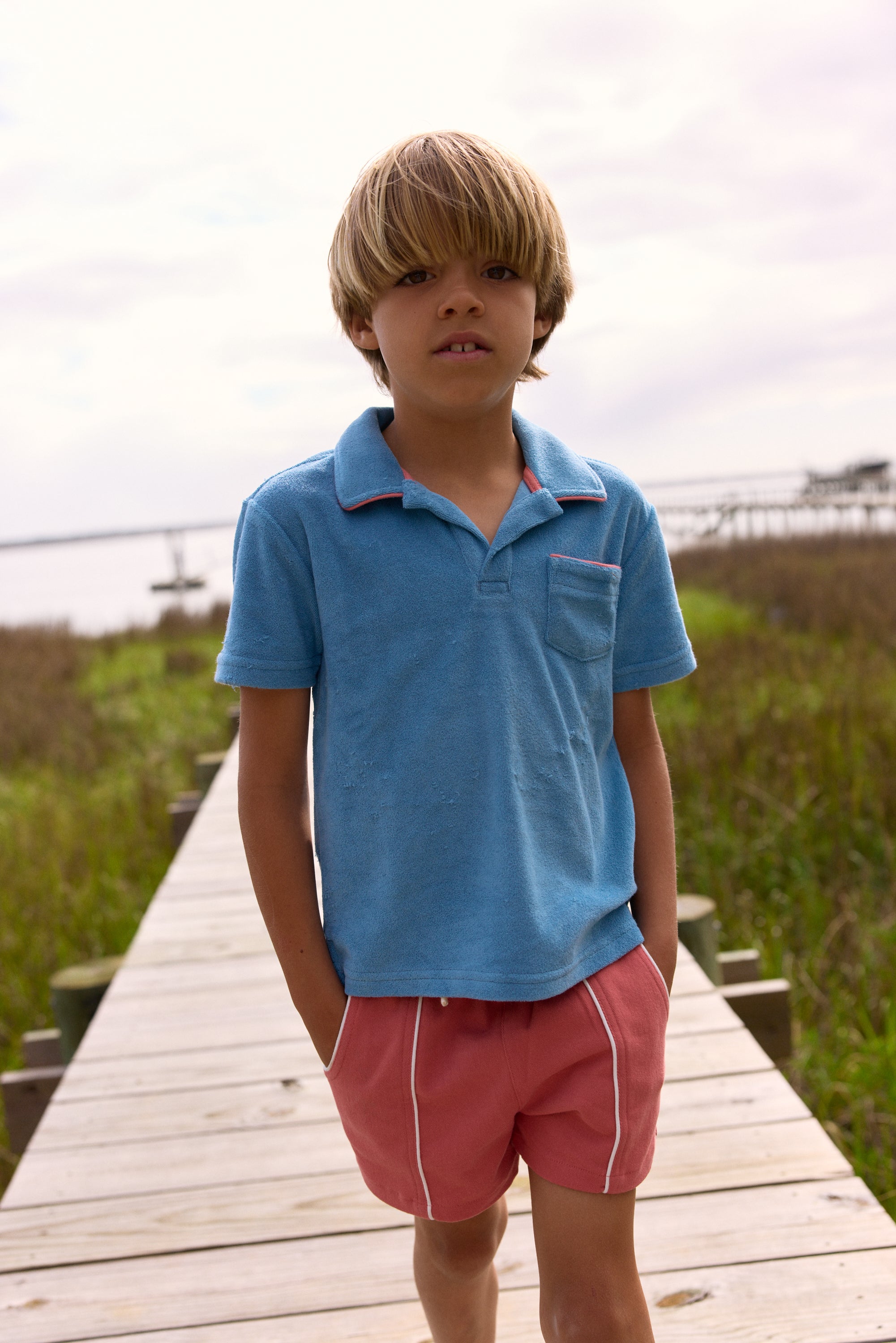 Boys Niagara French Terry Polo