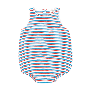 Baby Stripe French Terry Bubble Romper
