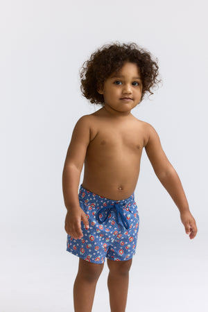 Boys Navy Floral Boardie