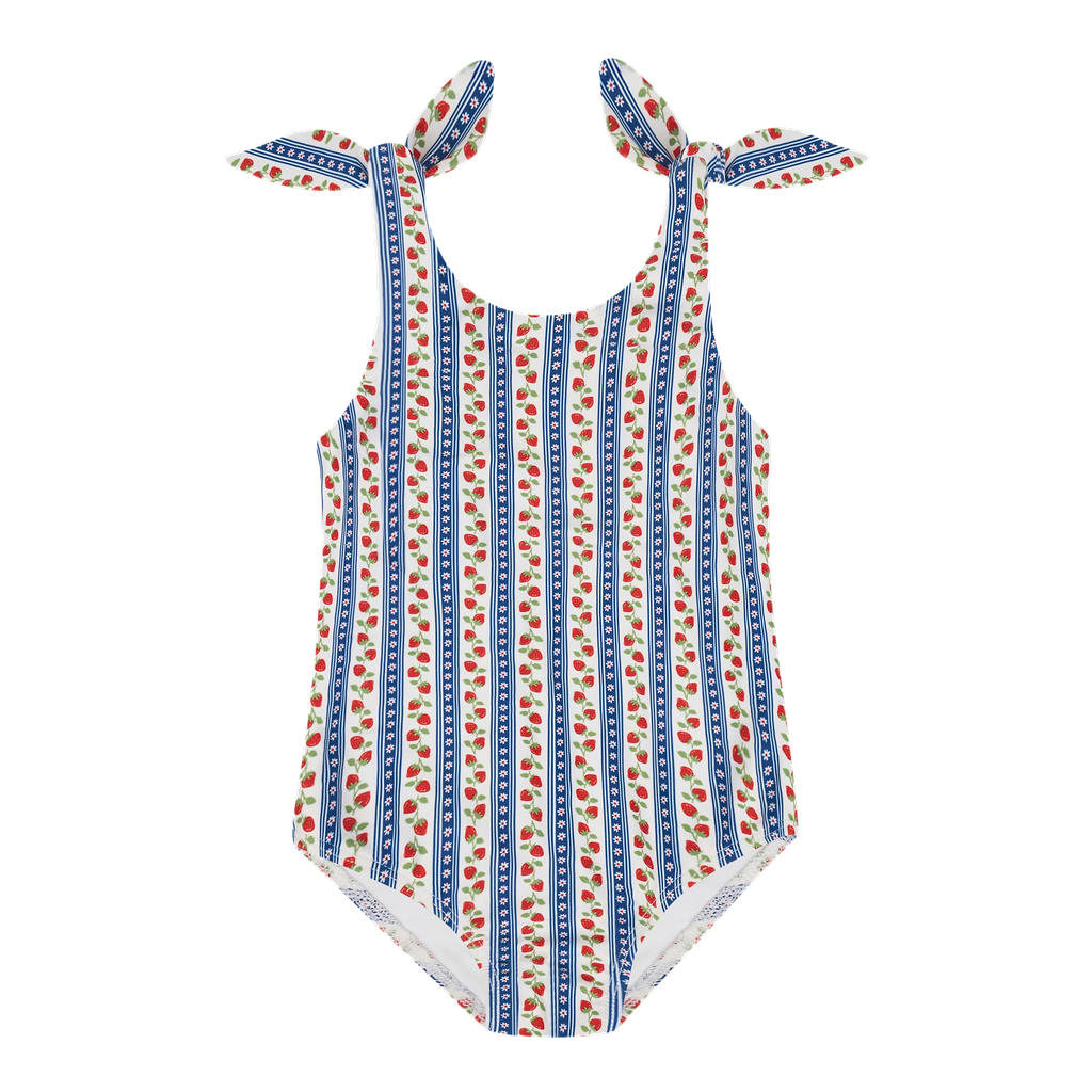 Girls Strawberry Fields Tie Knot One Piece