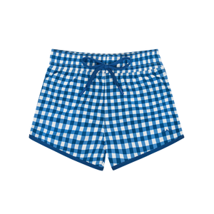 Boys Navy Gingham Boardie