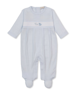 Light Blue Premier Puppy Paws Footie w/ Hand Emb
