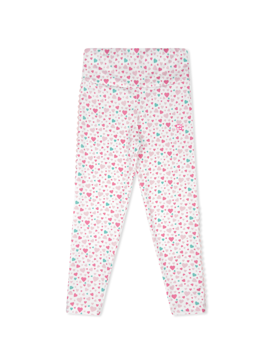 Cotton Candy Crush w/ Cotton Candy Pink Ric Rac Abigail Highwaist Legging