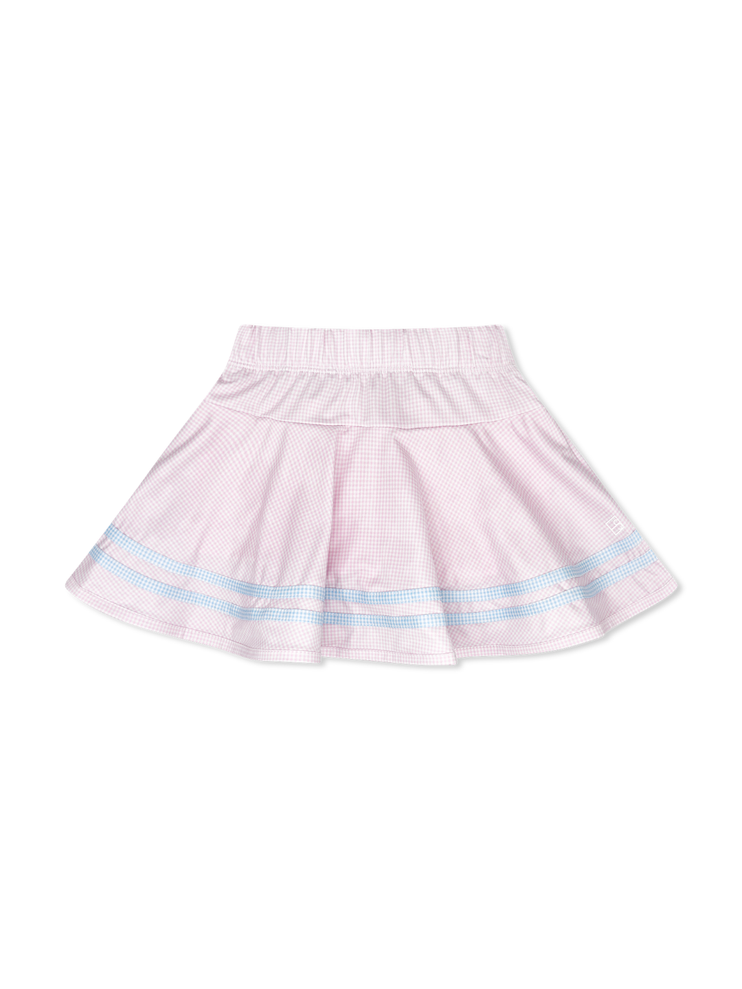 Cotton Candy Pink Minigingham w/ Cotton Candy Blue Minigingham Stripe Callie Skort